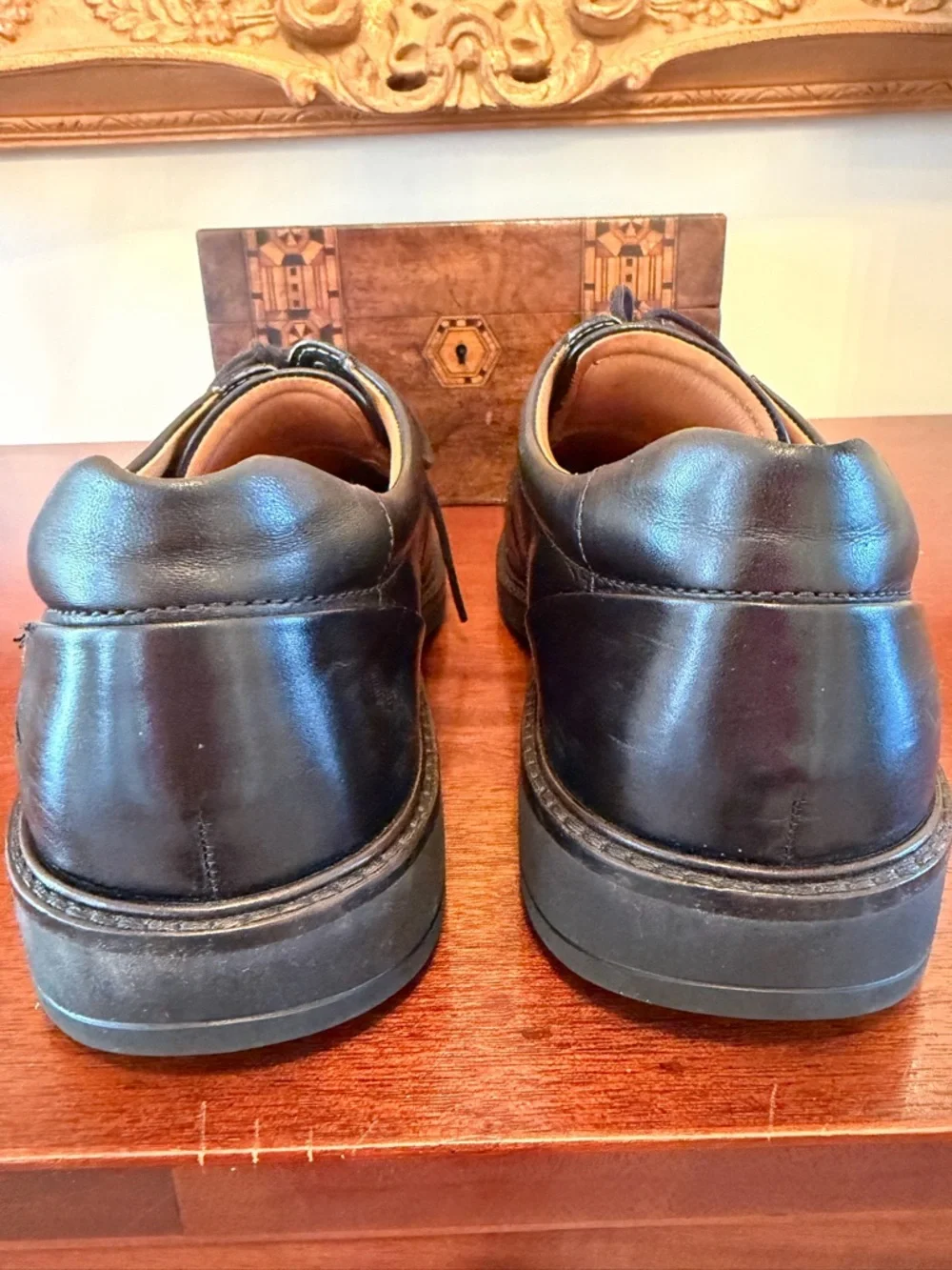 ECCO Men’s Black Leather Derby Oxford Shoes EU 43 US 9-9.5